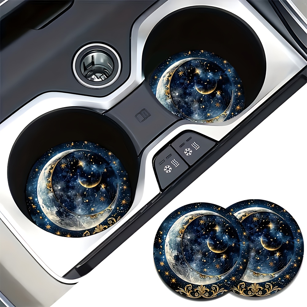 Men Accessories Ideas - 2 Stück Starry Night Moon Auto-Getränkeuntersetzer
