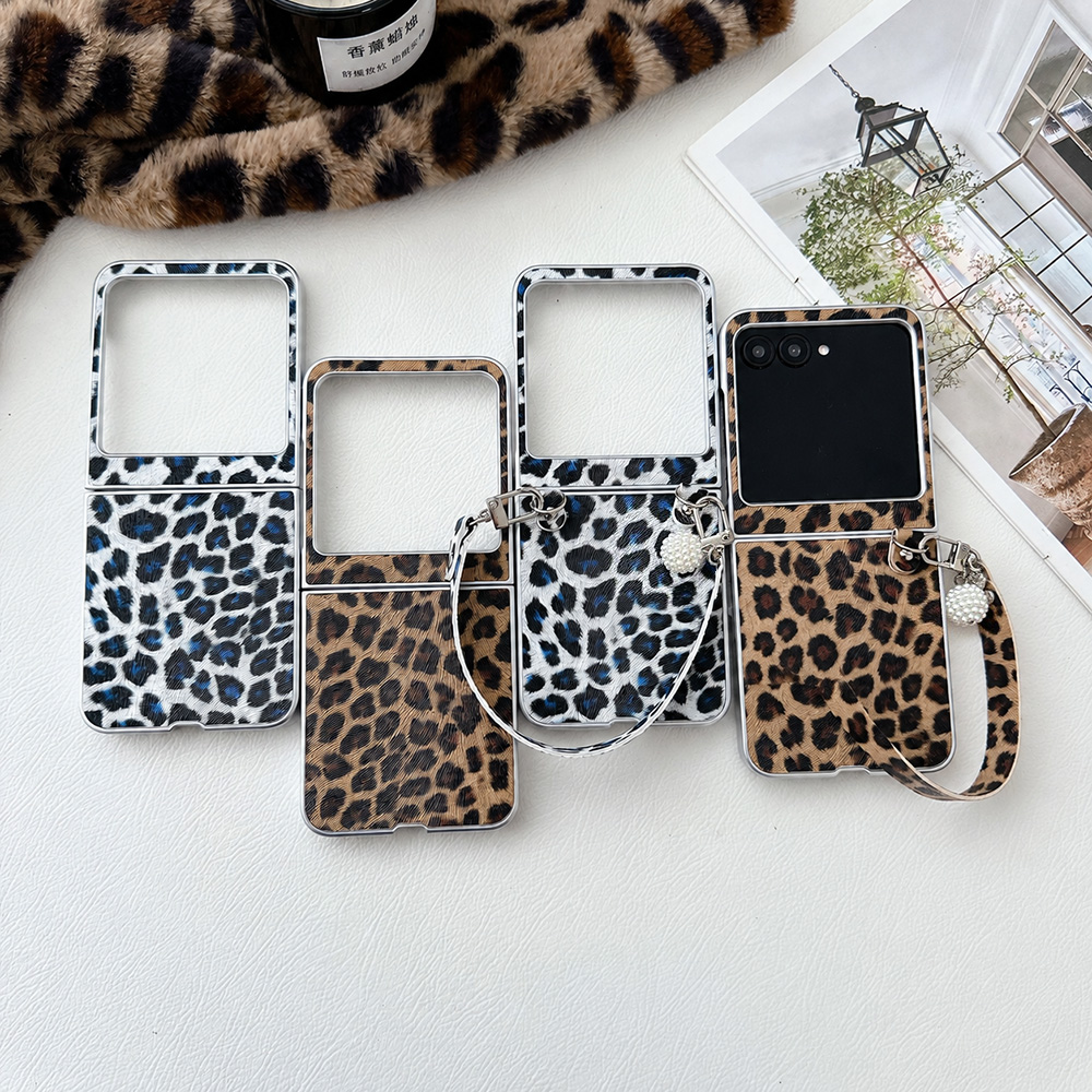 Men Accessories Pendant - Leopardenmuster Klappbare Handyhülle für Motorola Razr