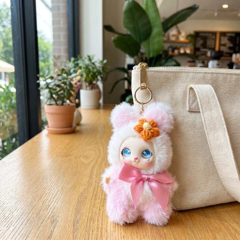 Men Keychain Accessories - Niedlicher Tier-Plüsch-Schlüsselanhänger 15cm Kawaii Vinyl-Puppe Anhänger