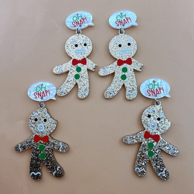 Men Keychain Accessories - 10 Stück niedliche Weihnachts-Lebkuchenmann-Anhänger, DIY-Schmuckzubehör zur