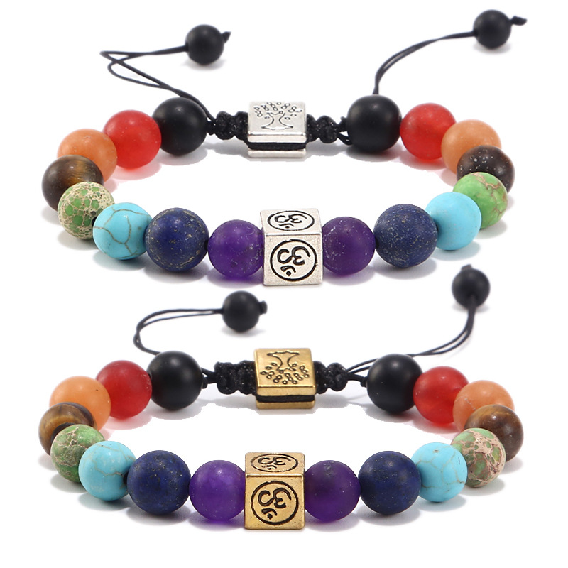 Men Accessories India - 7-Chakra-Armbänder, Armreifen für Damen und Herren,