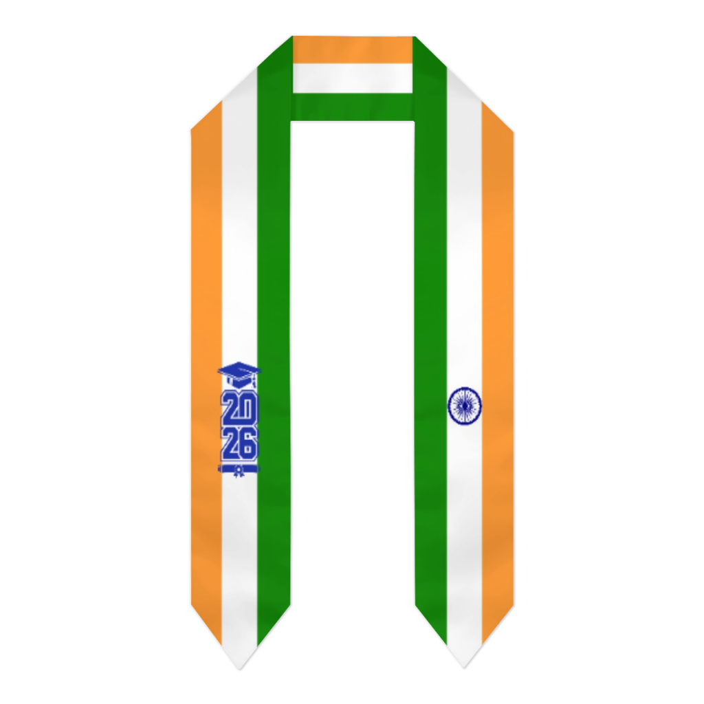 Men Accessories India - Abschluss-Schärpe mit Indien-Flagge für die Jahrgangsklasse