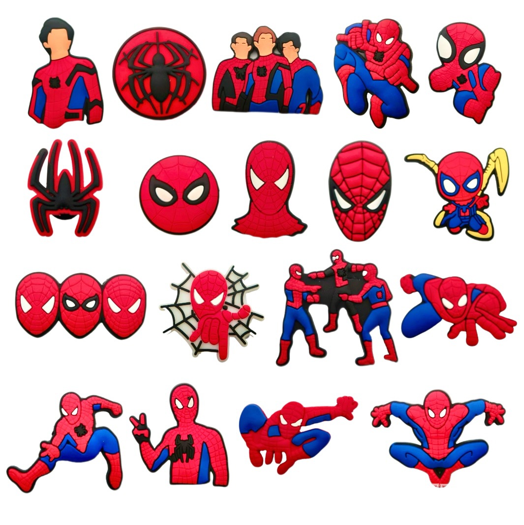 Men Accessories Ideas - 18 Stück Neue Cartoon Spider-Man DIY-Zubehörteile