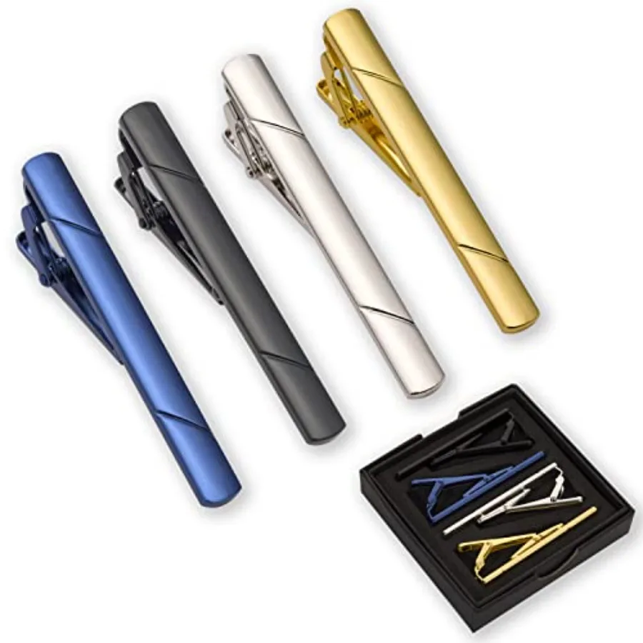 Men Accessories For Suit - 4 Stück Krawattenklammern für Herren, Krawattennadel