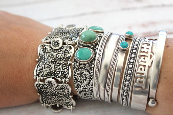 Men Accessories India - Tribal Ethno Bohemian Indian Vintage Metall