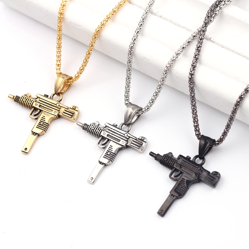 Punk Uzi Pistolen-Maschinengew – Men Accessories Pendant Bewertung und Preis