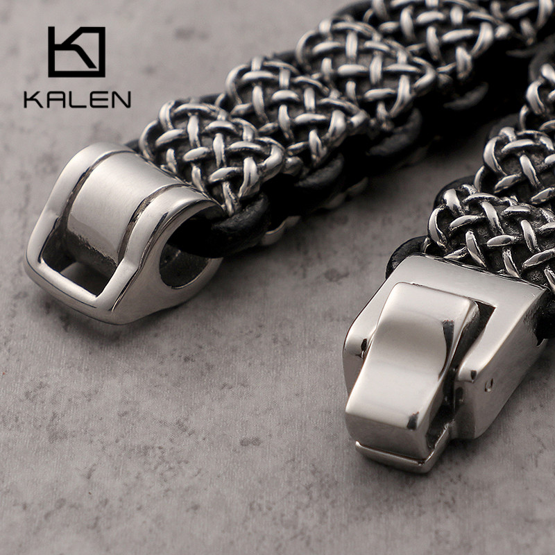 KALEN Vintage Schwarz Leder Li – Men Accessories Bd Bewertung und Preis