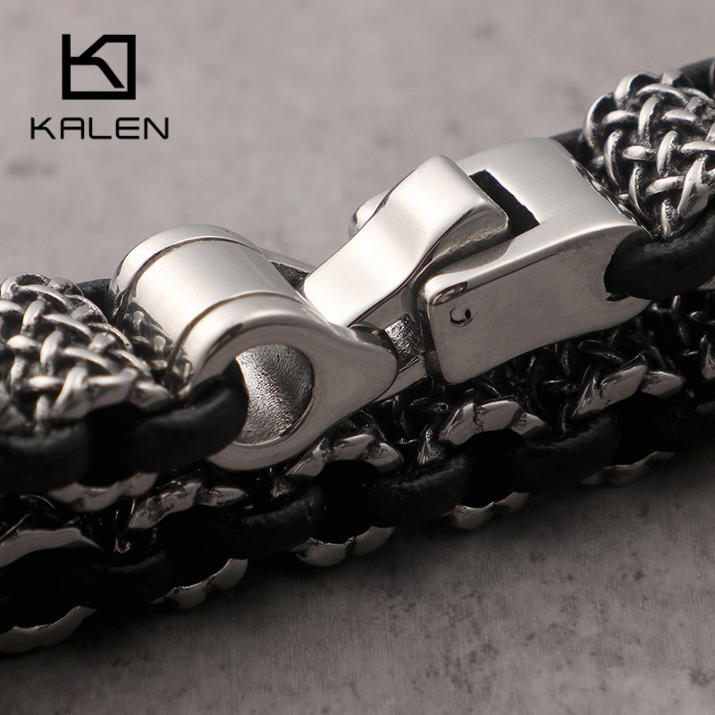 KALEN Vintage Schwarz Leder Li – Men Accessories Bd Bewertung und Preis