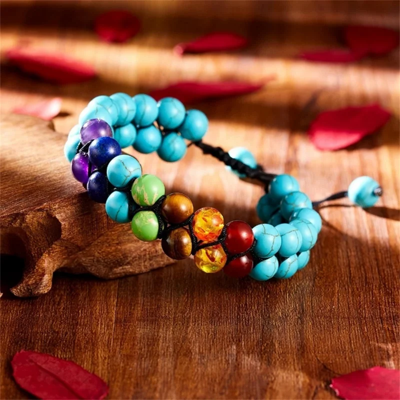 Doppelschichtige 7-Chakra-Armb – Men Accessories India Bewertung und Preis