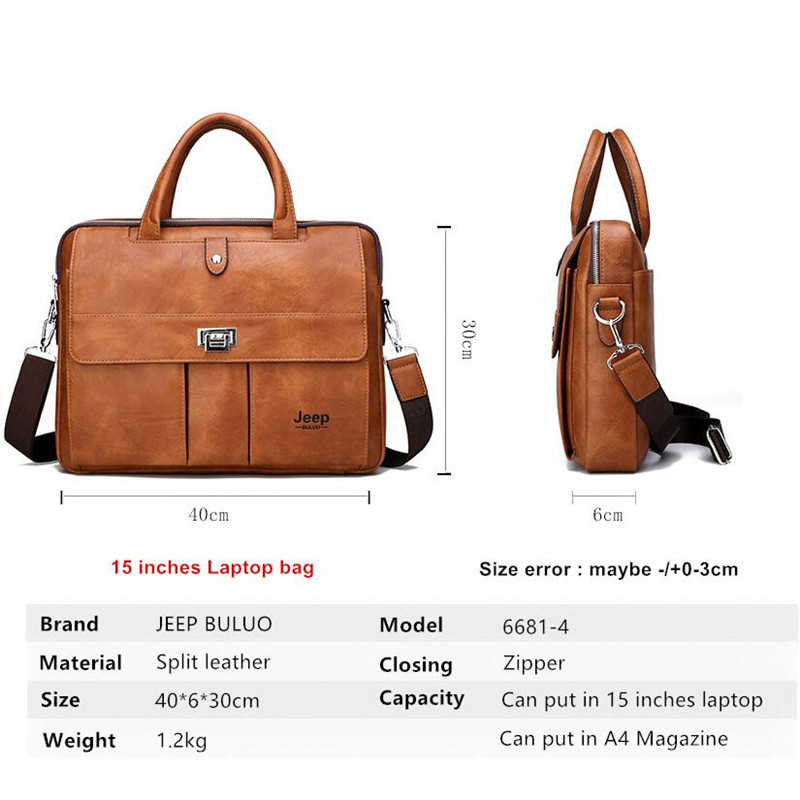 Jeep Buluo Herren-Leder-Aktent – Men Accessories Bag Bewertung und Preis